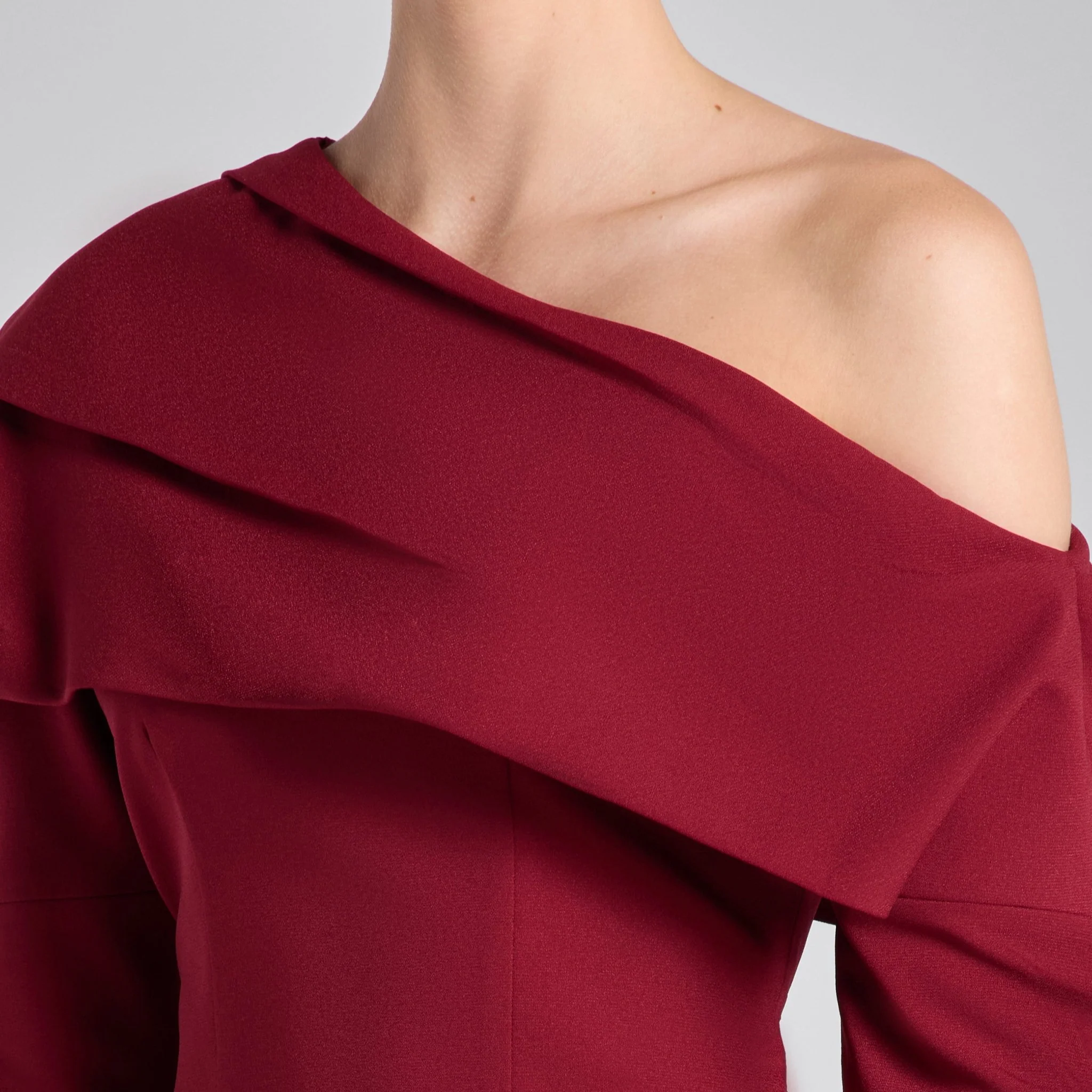 Burgundy Dropped Shoulder Long Sleeve Top - Image 5