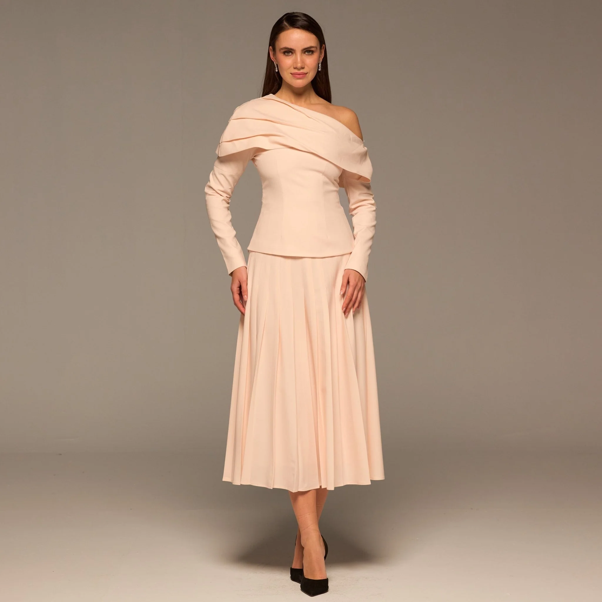 Pink Dropped Shoulder Long Sleeve Top - Image 3