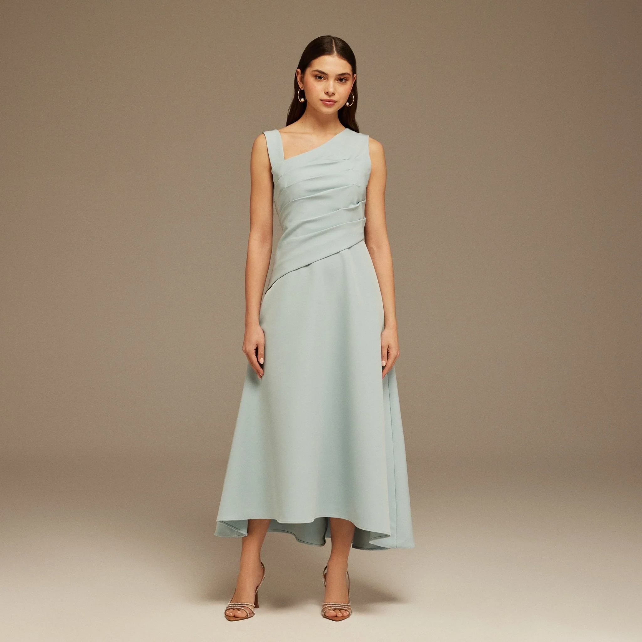 Sleeveless Aline Crepe Maxi Dress - Image 2