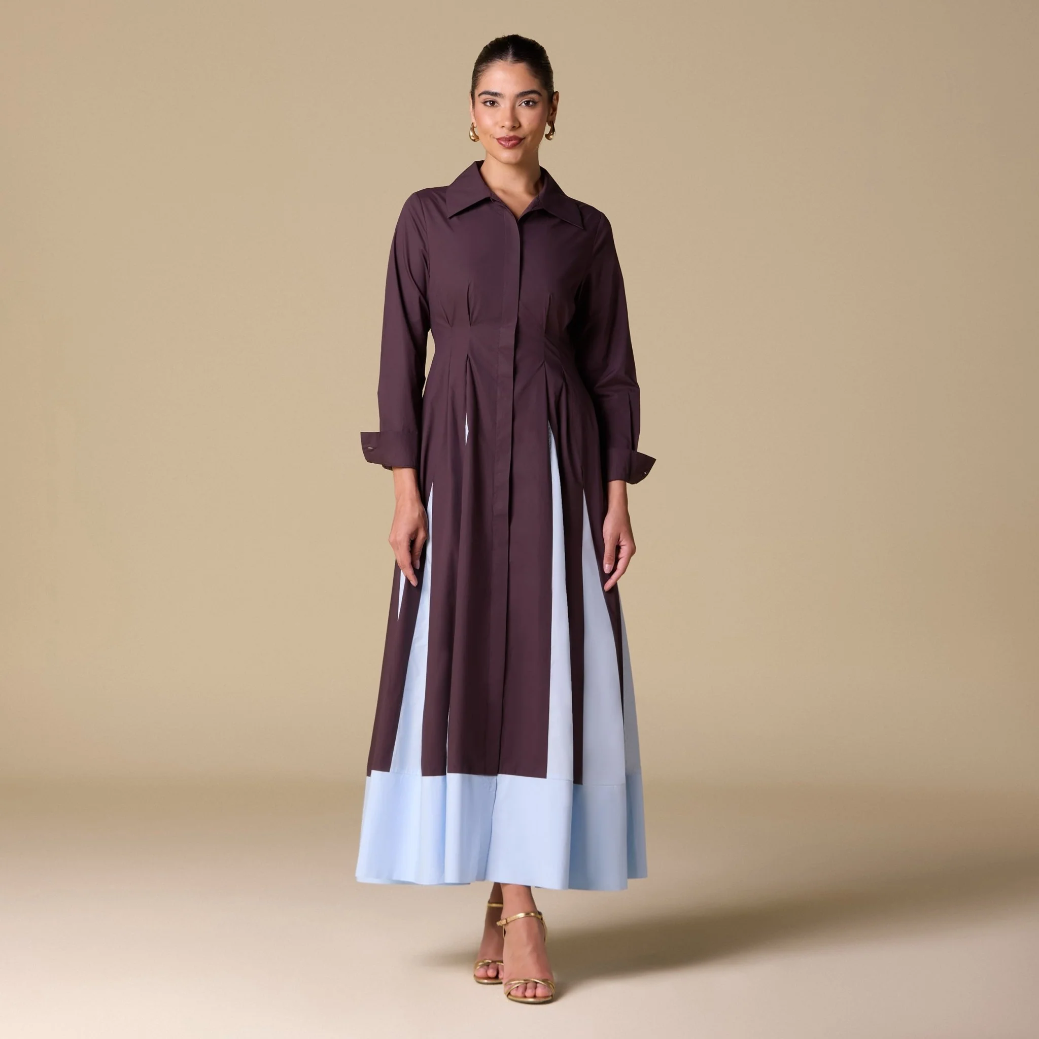 Striped Poplin Maxi Dress - Image 2